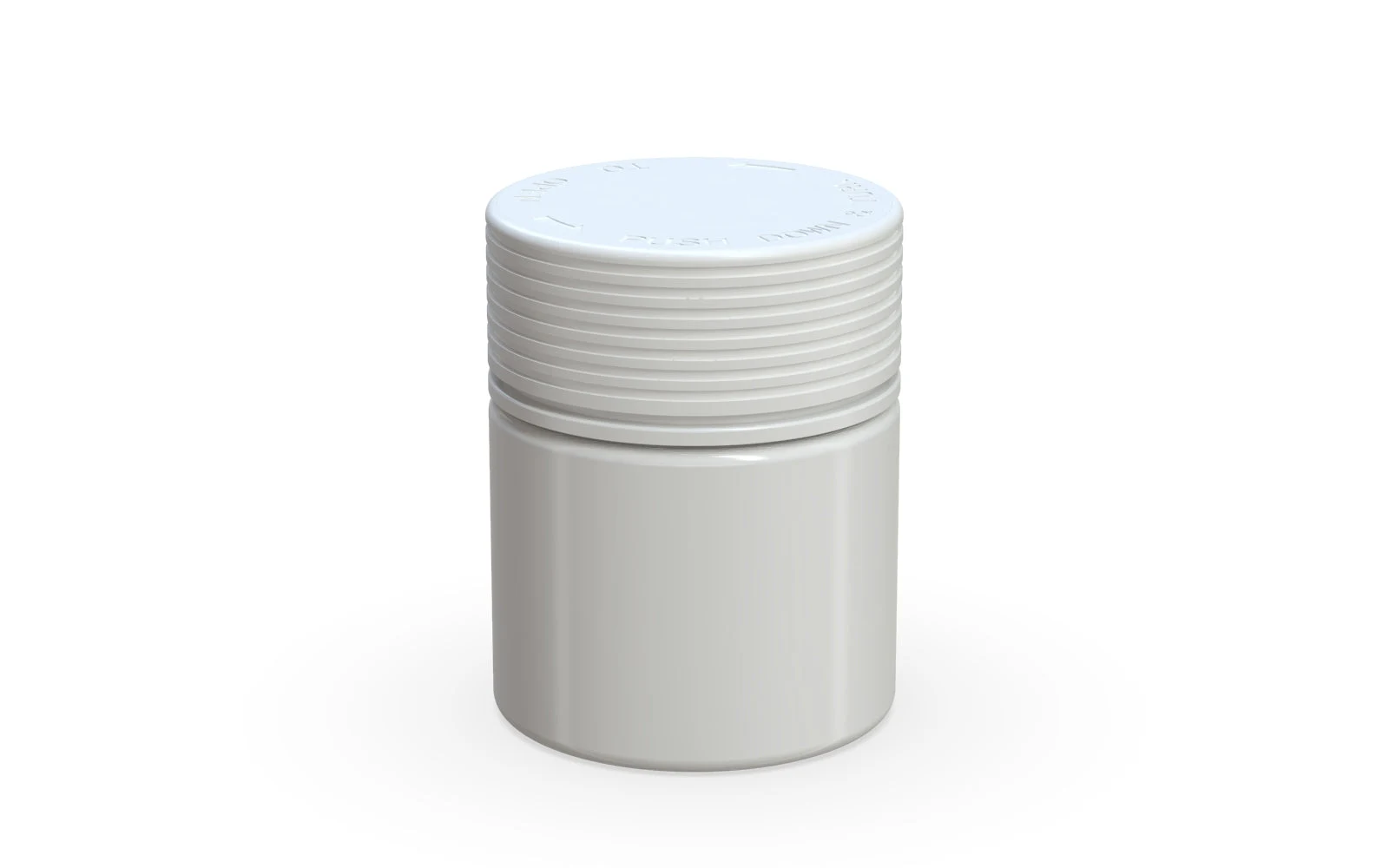 Chubby Gorilla 3oz White Jar W/ Spiral child-resistant White Cap