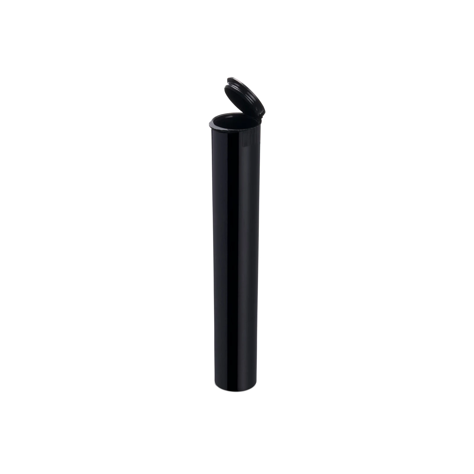 116mm Child Resistant King Size Pop Top Black Opaque Plastic Tubes