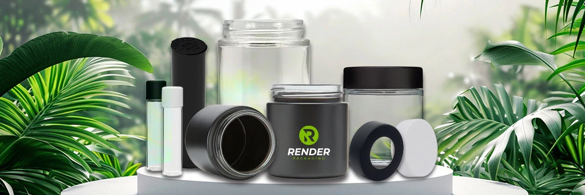Render packaging containers and closures